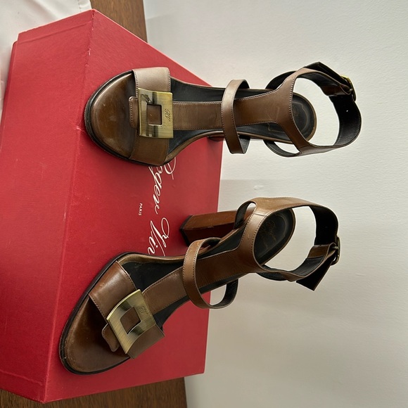 ROGER VIVER Cubiste sandals so 40 - Picture 3 of 10
